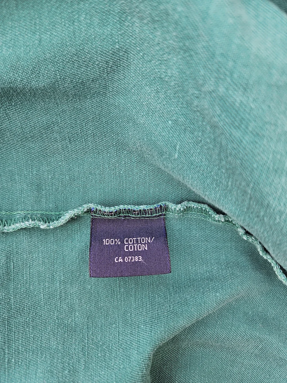 Rare Polo Ralph Lauren Green 100%cotton Zip Jacket XL Flip Collar Made In Canada